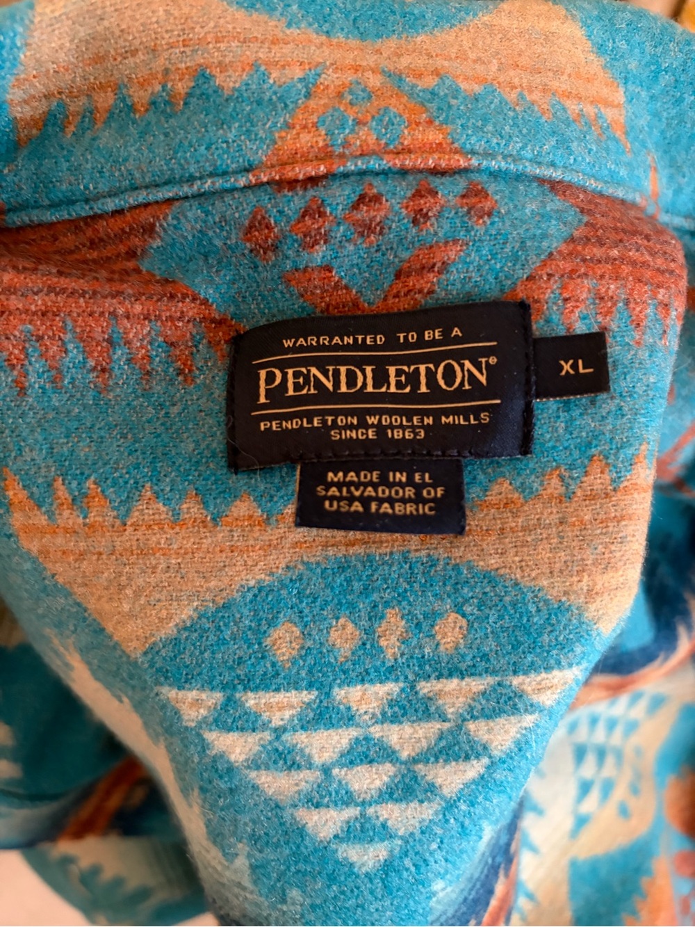 Turquoise Wool Pendleton Women’s Jacket size XL - Picture 2 of 7
